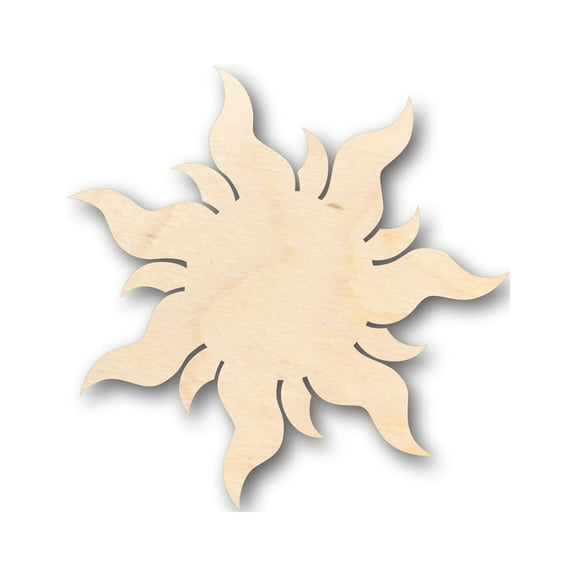 Unfinished Wood Sun Shape - Craft - up to 46" DIY 4" / 1/2"