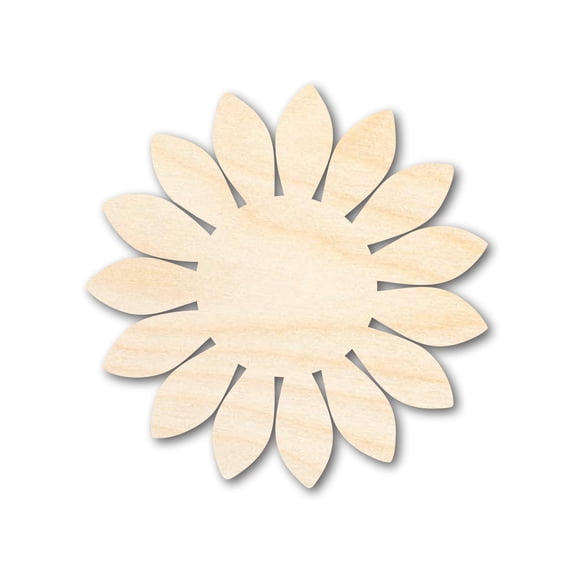 Unfinished Wood Sunflower Shape - Craft - up to 46" 16" / 1"