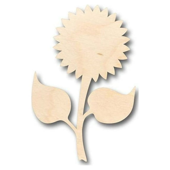 Unfinished Wood Sunflower Shape - Garden - Flower - Craft - up to 46" DIY 16" / 1/4"