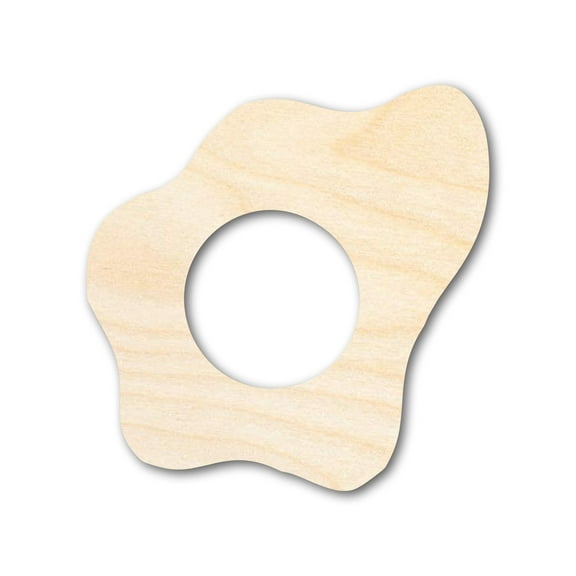 Unfinished Wood Sunny Side Up Egg Shape 5" / 1/2"