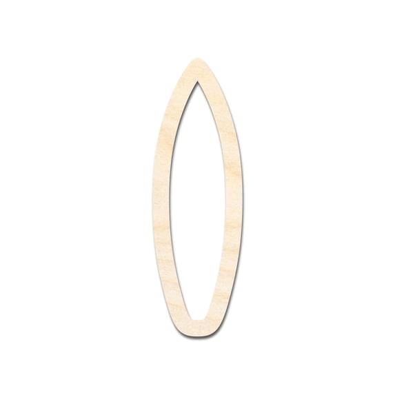 Unfinished Wood Surfboard Outline Shape | DIY Craft Cutout 14" / 1/4"
