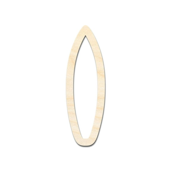 Unfinished Wood Surfboard Outline Shape 3" / 1/8"