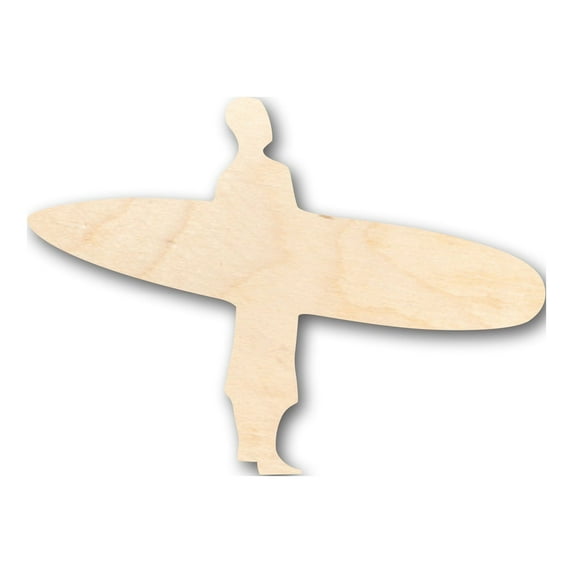 Unfinished Wood Surfer Shape - Craft - up to 46" DIY 7" / 1/4"
