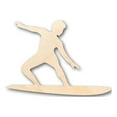 thumbnail image 1 of Unfinished Wood Surfer Shape - Surfing - Ocean - Beach - Nursery - Craft - up to 46" DIY 16" / 1/8", 1 of 3