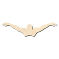 thumbnail image 1 of Unfinished Wood Swimming Butterfly Shape - Craft - up to 46" DIY 8" / 1/2", 1 of 3