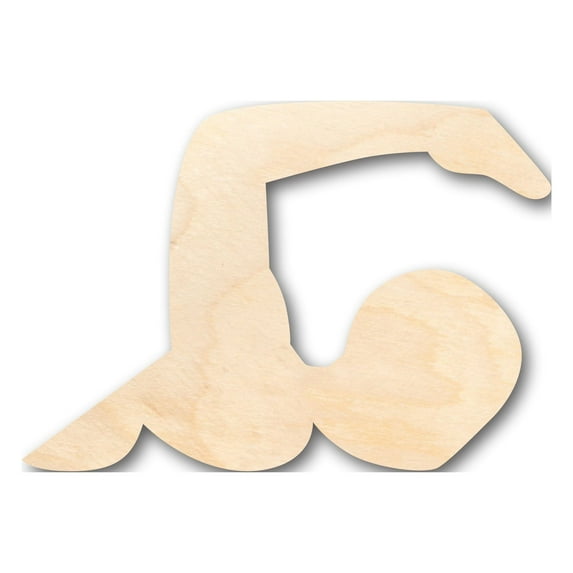 Unfinished Wood Swimming Shape - Craft - up to 46" DIY 18" / 1/4"