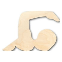 Unfinished Wood Swimming Shape - Craft - up to 46" DIY 6" / 1/8"