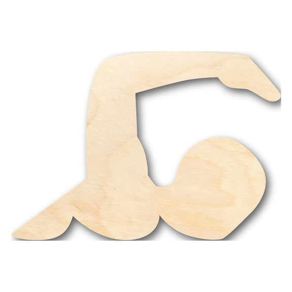 Unfinished Wood Swimming Shape - Craft - up to 46" DIY 6" / 1/8"