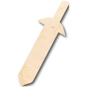 Unfinished Wood Sword Shape - Craft - up to 36" DIY 5" / 1/8"