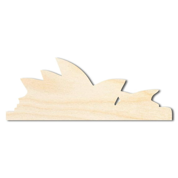 Unfinished Wood Sydney Opera House Shape | DIY Craft Cutout | up to 46 ...