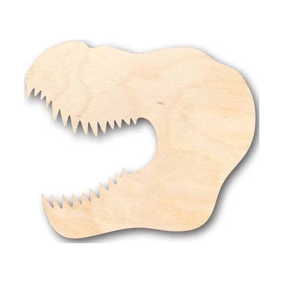 Unfinished Wood T-Rex Head Shape - Jurassic Park - Dinosaur - Craft - up to 46" DIY 16" / 1/8"