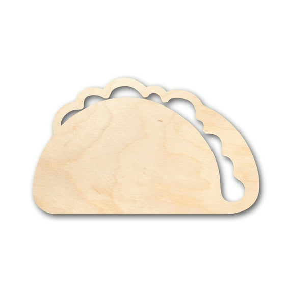Unfinished Wood Taco Shape - Craft - up to 46" DIY 30" / 1/2"