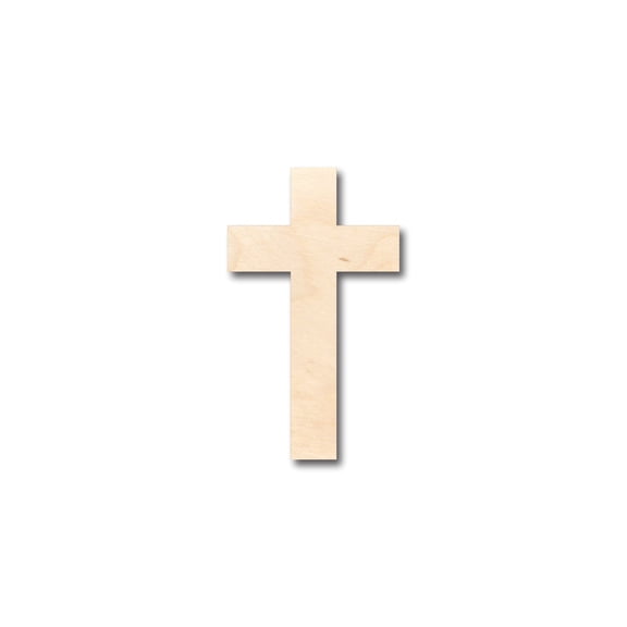 Unfinished Wood Tall Cross Shape - Christian - Craft - up to 46" DIY 10" / 1/4"