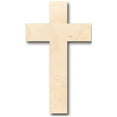 thumbnail image 1 of Unfinished Wood Tall Cross Shape - Christian - Craft - up to 46" DIY 20" / 1/2", 1 of 3