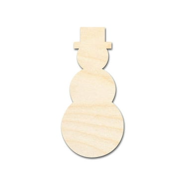 Unfinished Wood Tall Snowman Shape - Craft - up to 46" DIY 3" / 1/4"