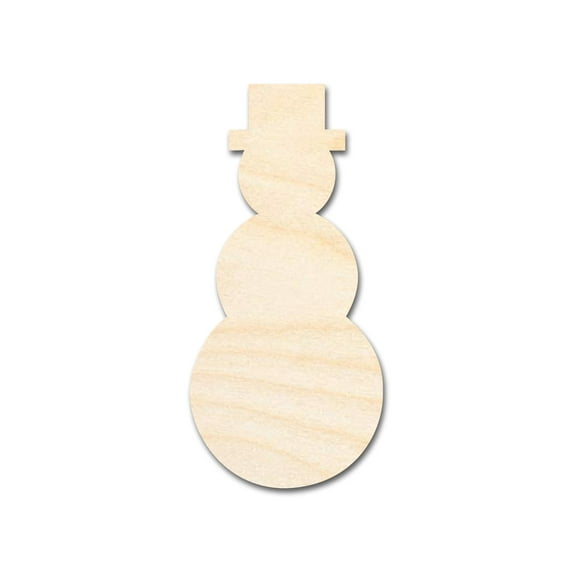 Unfinished Wood Tall Snowman Shape - Craft - up to 46" DIY 20" / 1"