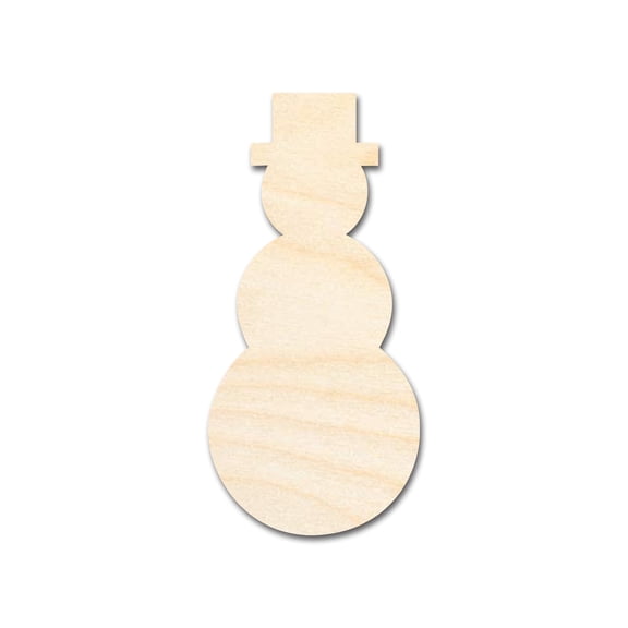 Unfinished Wood Tall Snowman Shape - Craft - up to 46" DIY 6" / 1/2"