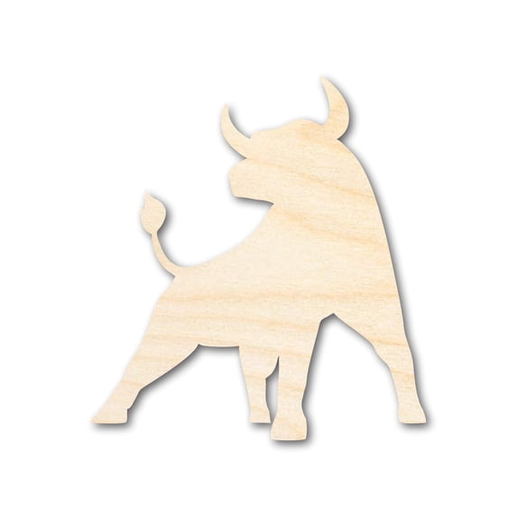 Unfinished Wood Taurus Bull Shape - Zodiac Craft - up to 46" 46" / 1"