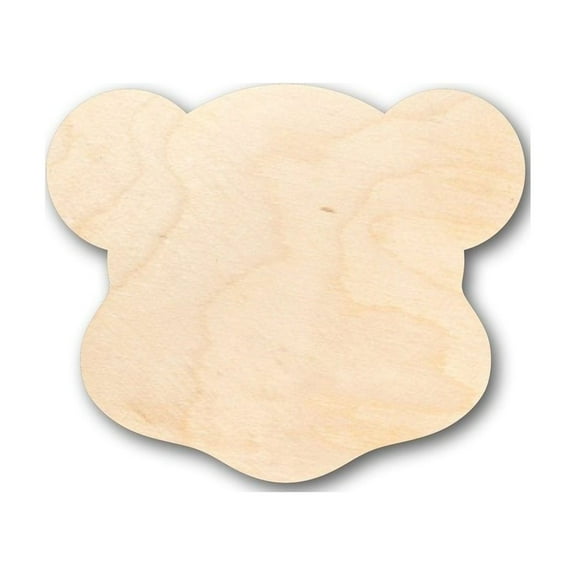 Unfinished Wood Teddy Bear Head Shape - Craft - up to 46" DIY 5" / 1/8"