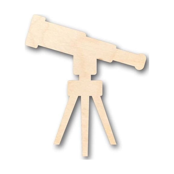 Unfinished Wood Telescope Shape - Kid's Room - Solar System - Planet - Space - Craft - up to 46" DIY 8" / 1/2"