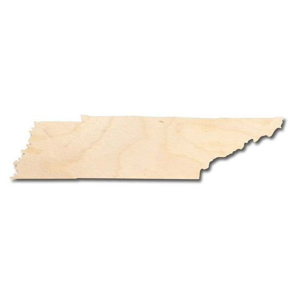 Unfinished Wood Tennessee Shape - State - Craft - up to 46" DIY 8" / 1/4"