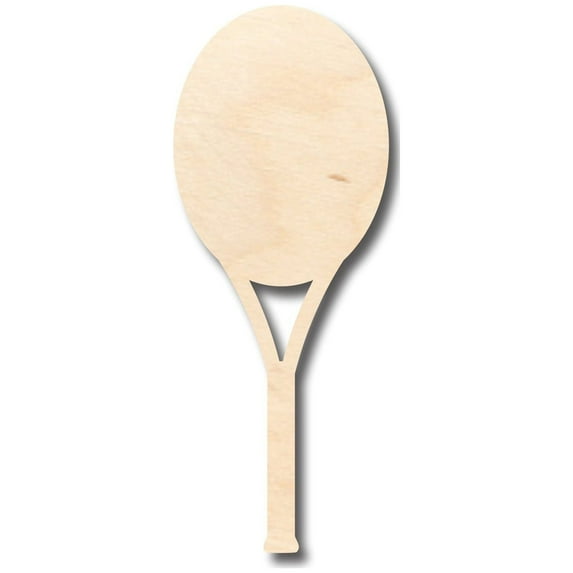 Unfinished Wood Tennis Racket Shape - Craft - up to 46" DIY 18" / 3/4"