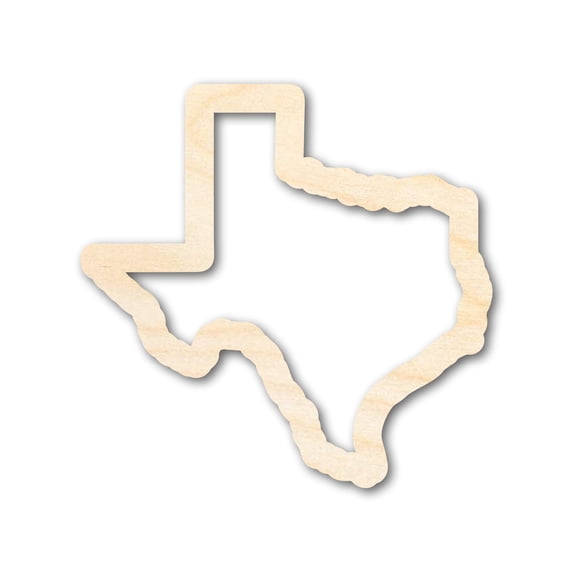 Unfinished Wood Texas Outline Shape | DIY Craft Cutout 24" / 1/2"