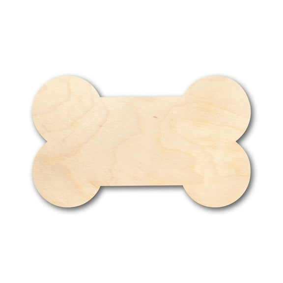 Unfinished Wood Thick Bone Shape - Craft - up to 46" DIY 12" / 1/4"