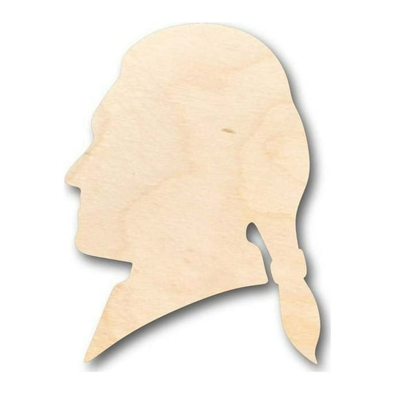 Unfinished Wood Thomas Jefferson Shape - History - America - Craft - up to 46" DIY 16" / 1/8"