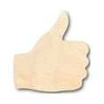 thumbnail image 1 of Unfinished Wood Thumbs Up Shape - Craft - up to 46" DIY 18" / 1/4", 1 of 3
