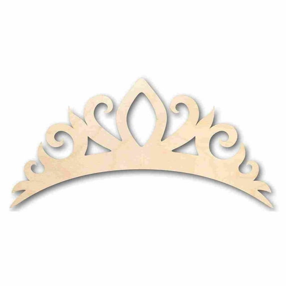 Unfinished Wood Tiara Crown Shape - Royalty - Craft - up to 46" DIY 4" / 1/4"