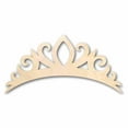 thumbnail image 1 of Unfinished Wood Tiara Crown Shape - Royalty - Craft - up to 46" DIY 6" / 1/8", 1 of 3