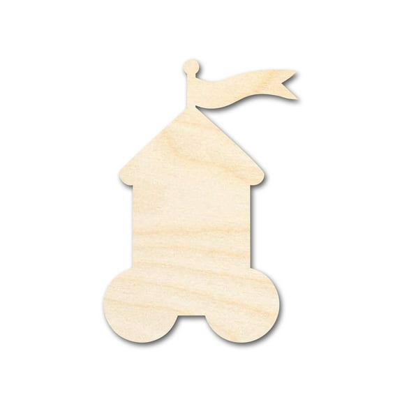 Unfinished Wood Ticket Booth Shape 10" / 1/2"