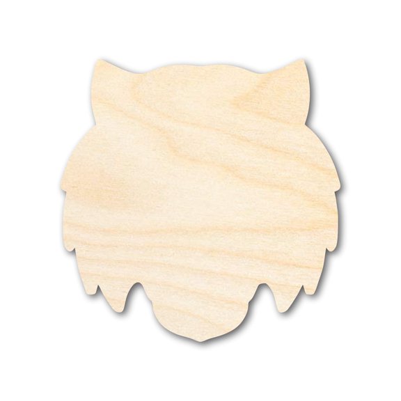 Unfinished Wood Tiger Mascot Shape | DIY Craft Cutout 6" / 1/4"