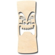 Unfinished Wood Tiki Head Shape - Craft - up to 36" DIY 3" / 1/2"