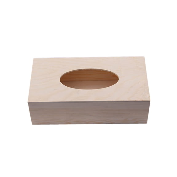 Unfinished Wood Tissue Box Rectangular Handmade Tissue Boxes Tabletop Napkin Dispenser For Arts Crafts Home Decoration