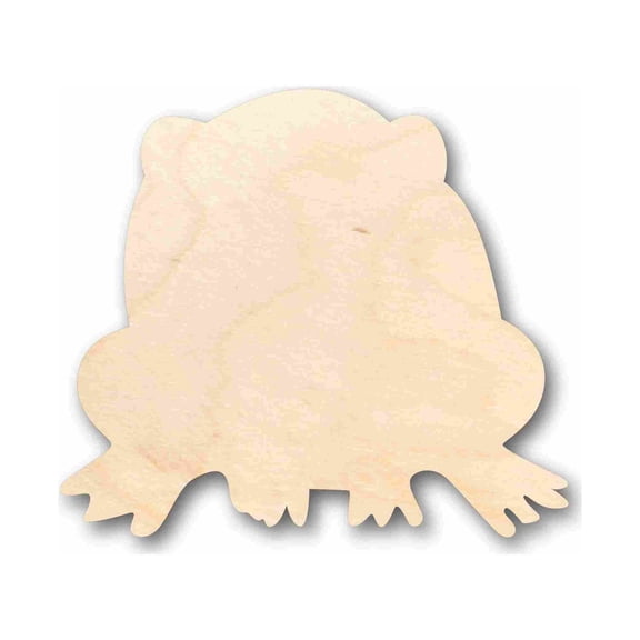Unfinished Wood Toad Silhouette - Craft- up to 46" DIY 10" / 1/4"