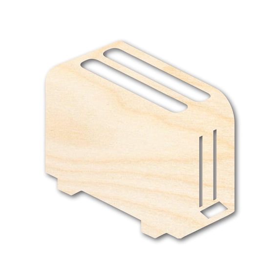 Unfinished Wood Toaster Shape | DIY Craft Cutout 4" / 1/2"