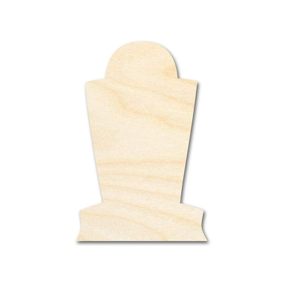 Unfinished Wood Tombstone Shape - Craft - up to 46" 18" / 3/4"