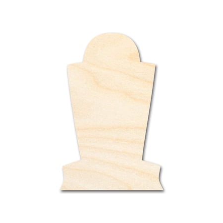 Unfinished Wood Tombstone Shape - Craft - up to 46" 3" / 1/4"