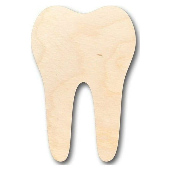 Unfinished Wood Tooth Shape - Tooth Fairy - Dentist - Craft - up to 46" DIY 6" / 1/4"
