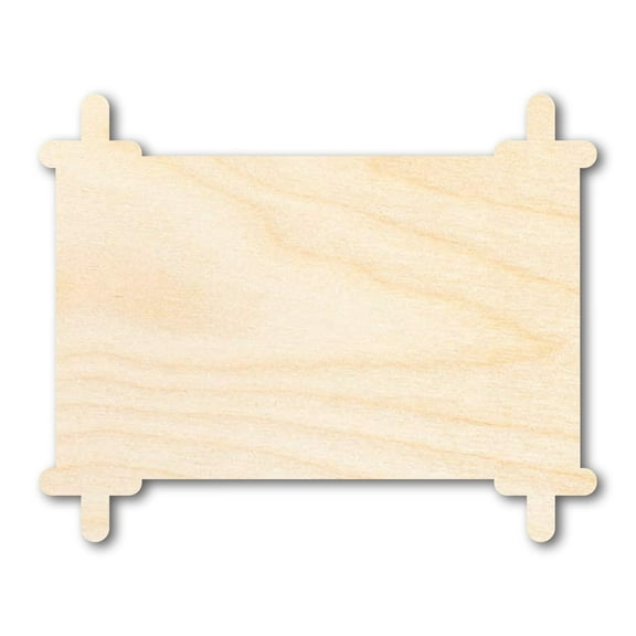 Unfinished Wood Torah Scroll Shape | DIY Craft Cutout | up to 46" DIY 12" / 1/2"