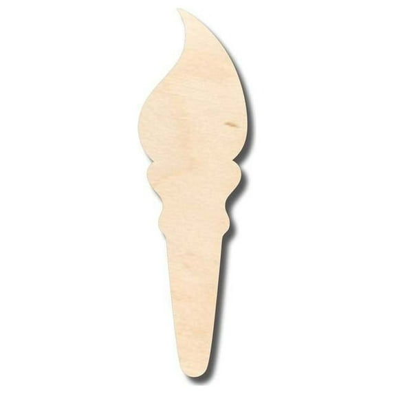 Unfinished Wood Torch Shape - Olympics - Craft - up to 46" DIY 4" / 1/4"