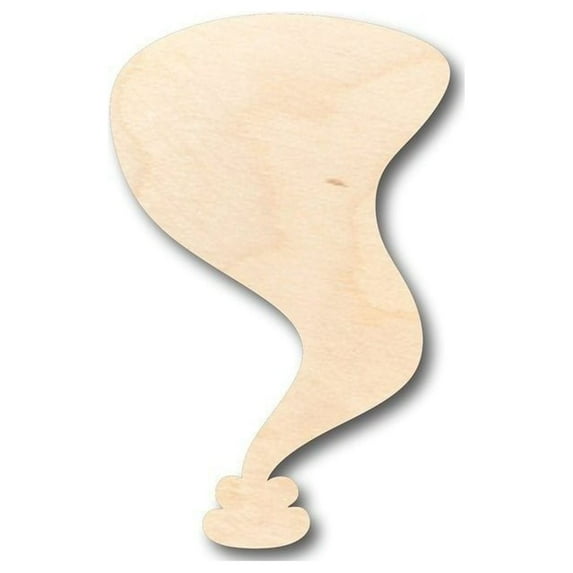 Unfinished Wood Tornado Cyclone Shape - Weather - Craft - up to 46" DIY 24" / 3/4"