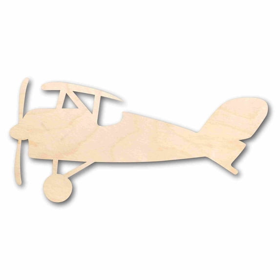 Unfinished Wood Toy Plane Silhouette - Craft- up to 46" DIY 18" / 1/2"