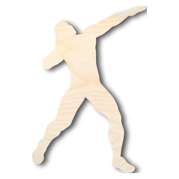 Unfinished Wood Track Thrower Shot Put Shape - Craft - up to 46" DIY 3" / 1/2"