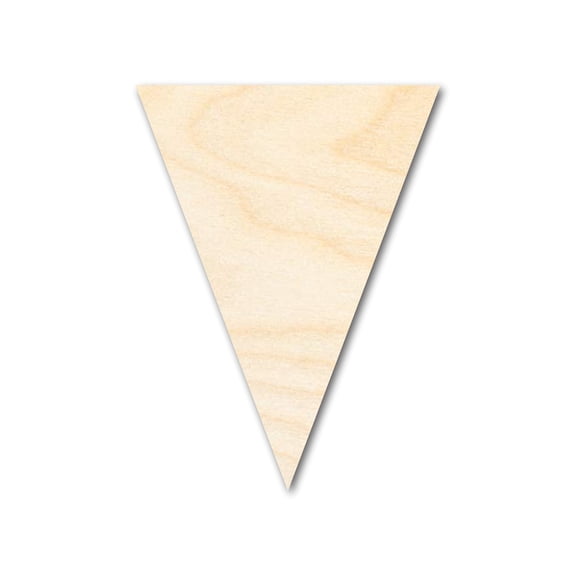 Unfinished Wood Triangle Bunting Shape - Craft - up to 46" DIY 10" / 3/4"