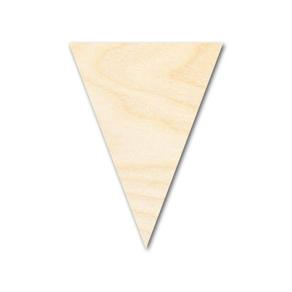 Unfinished Wood Triangle Bunting Shape - Craft - up to 46" DIY 24" / 1"