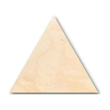 Unfinished Wood Triangle Shape - Craft - up to 46" DIY 4" / 1/4"