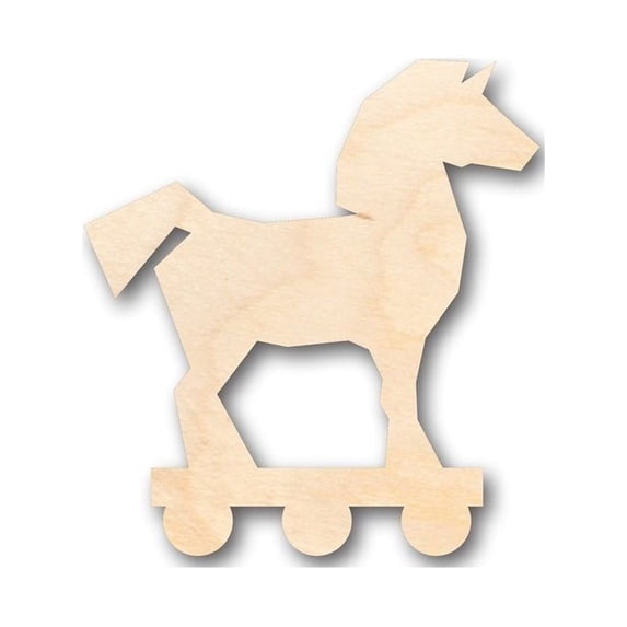 Unfinished Wood Trojan Horse Shape - Toy - Greek History - Craft - up to 24" DIY 7" / 3/4"